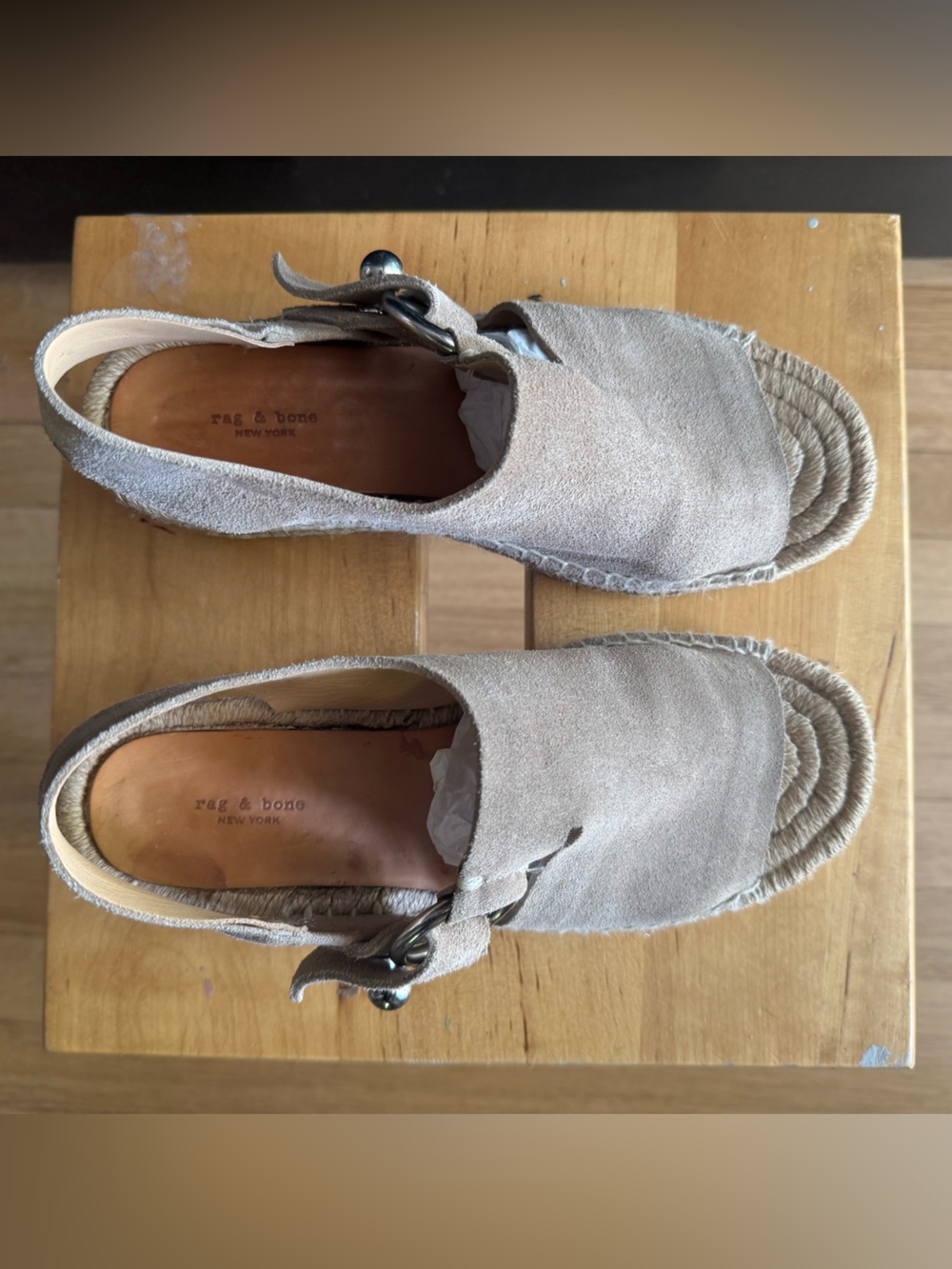 Rag & Bone Women's Arc Suede Espadrille Slingback Sandals - Size EU 37 - Picture 11 of 12